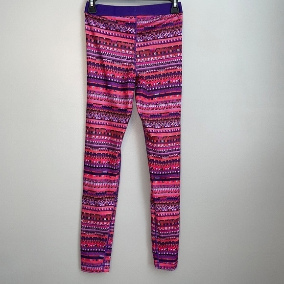 EUC Nike Pro Hyperwarm Aztec Print Purple Leggings Size Medium - Picture 6 of 7